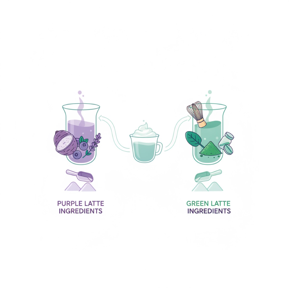 How to make your own Purple Latte and Green Latte