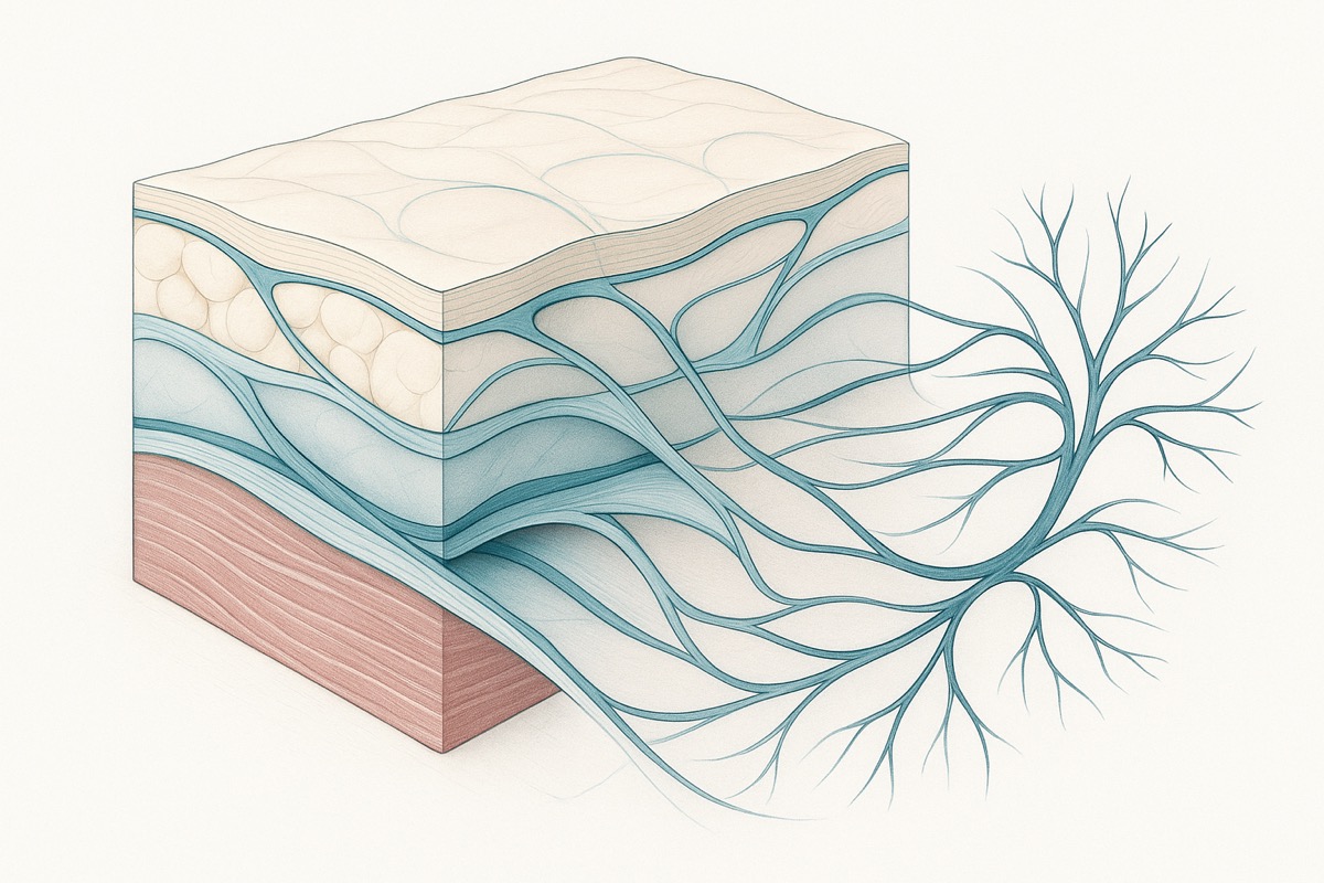 What is the role of the central line in fascia therapy?