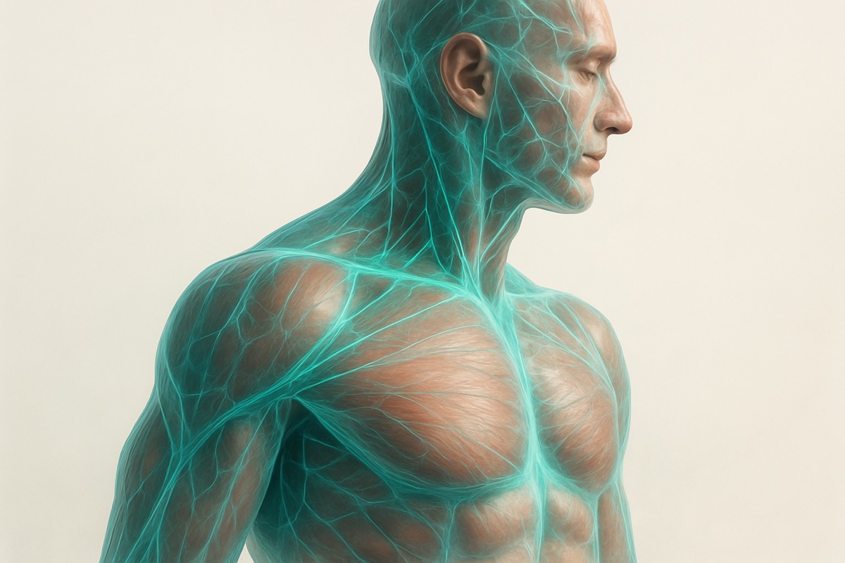 Illustration of the body-wide fascial connective-tissue network