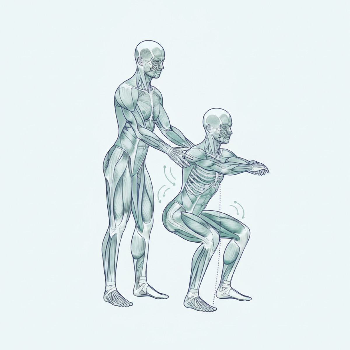 How does core strength affect therapeutic touch?