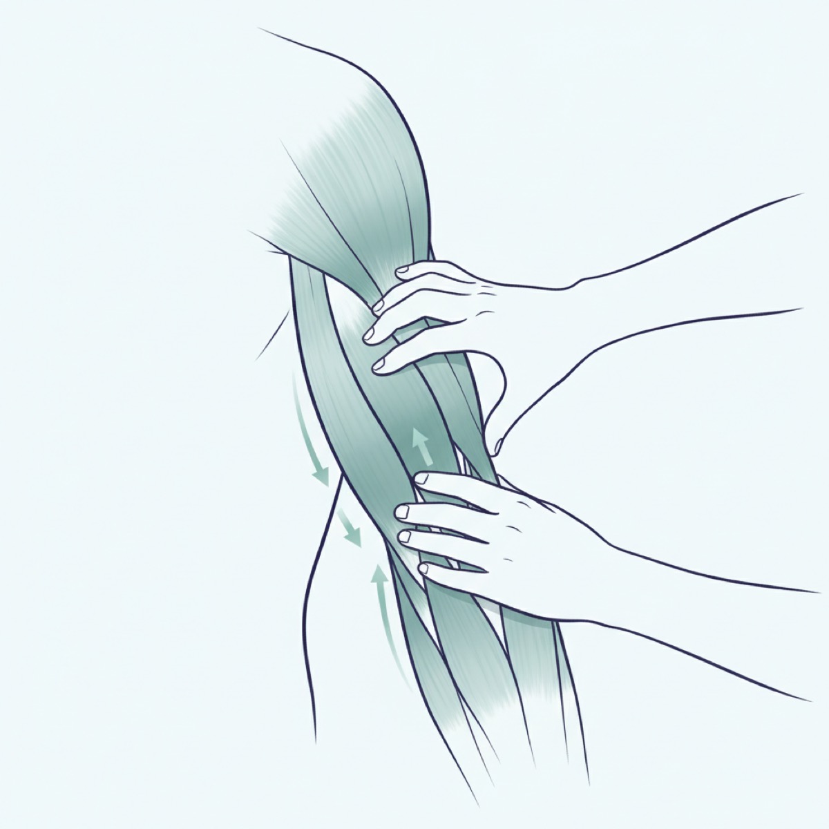 What is the process of fascia release for elbow pain?