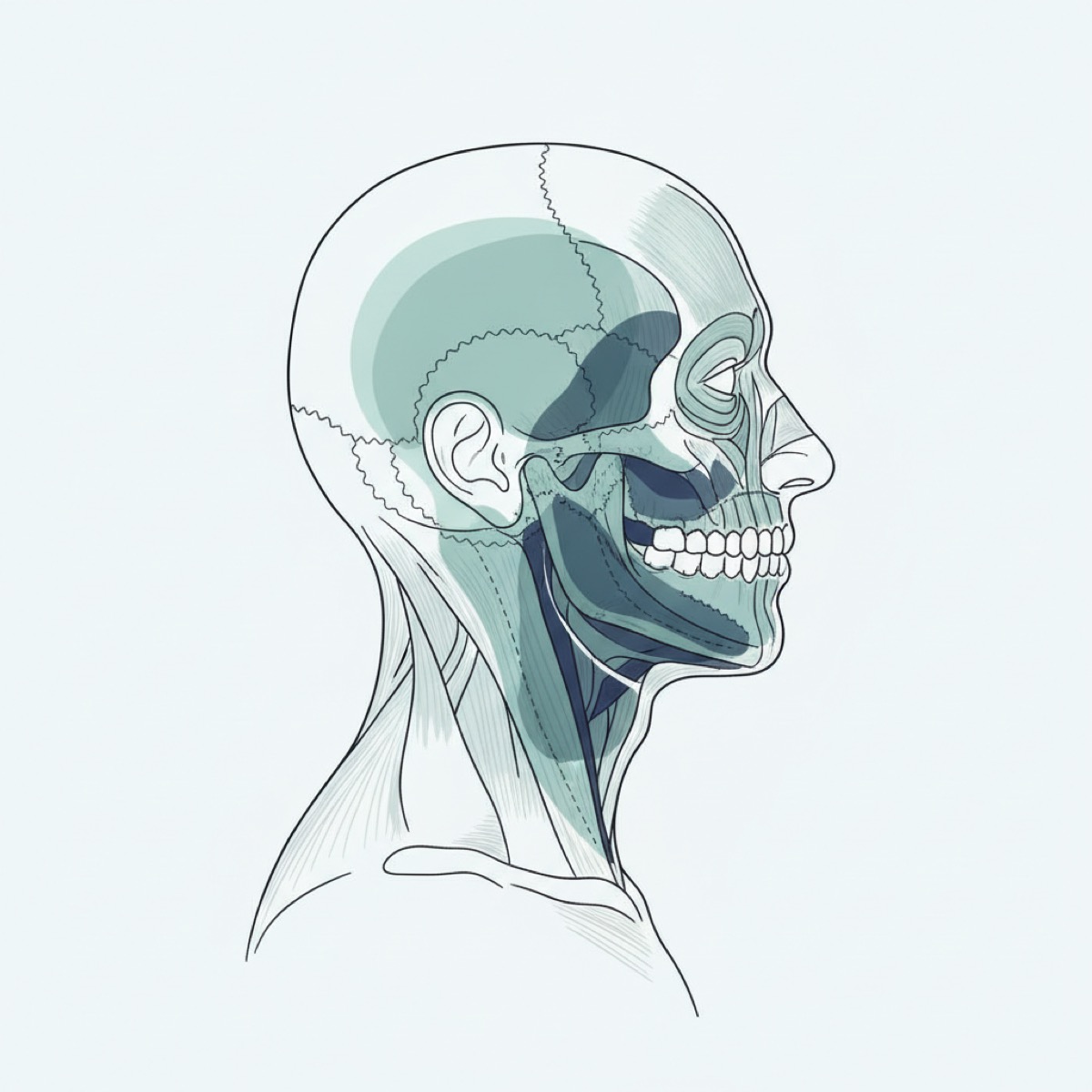 How does this technique influence the occipital and frontal bones?