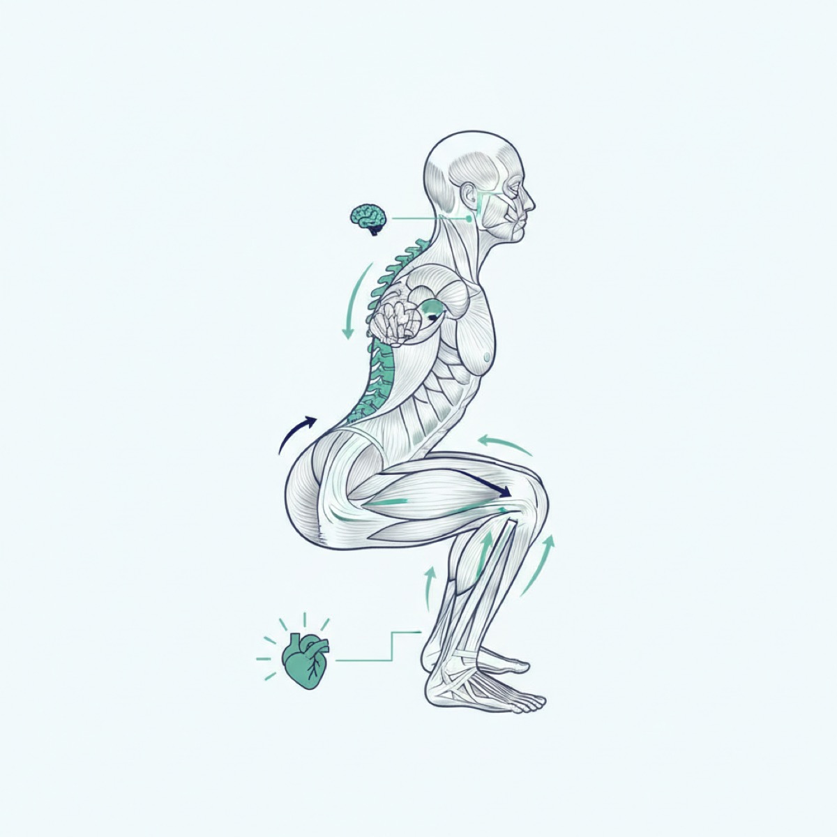 What are the benefits of squats beyond pain relief?