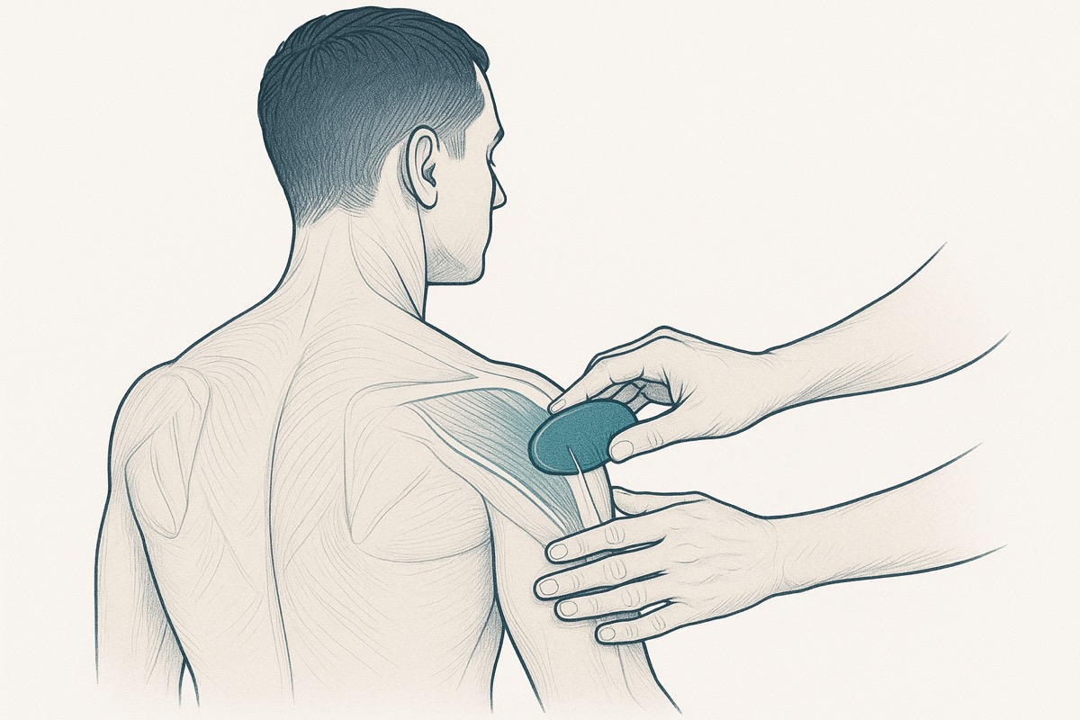 What techniques aid in fascia release for low back pain?